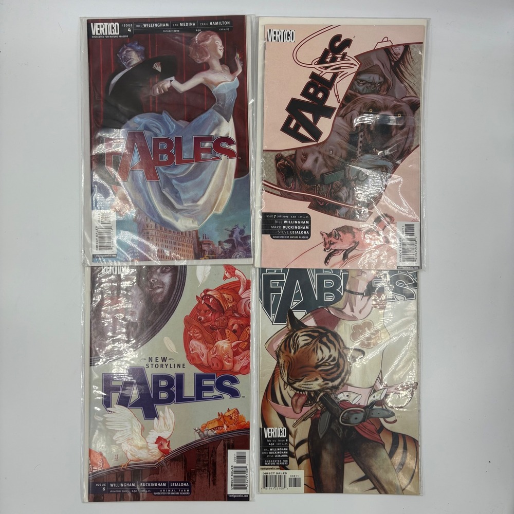 Vertigo Fables Comic Lot 4 6 7 8 Bill Willingham DC Comics